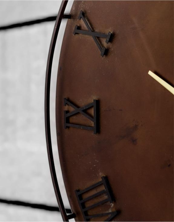Product photograph of Antiqued Industrial Wall Clock - 75cm X 75cm from Choice Furniture Superstore.