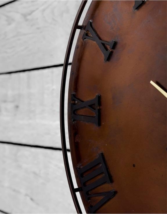 Product photograph of Large Antiqued Industrial Wall Clock - 90cm X 90cm from Choice Furniture Superstore.