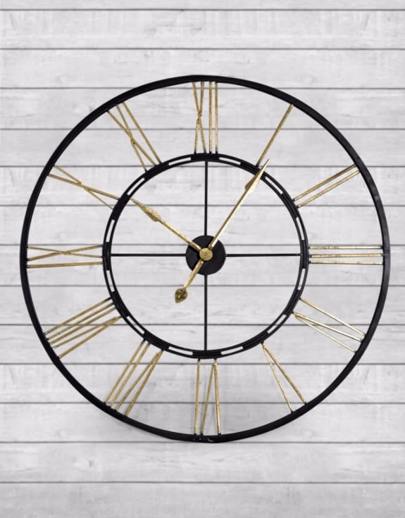 Product photograph of Large Skeleton Wall Clock - 110cm X 110cm from Choice Furniture Superstore.
