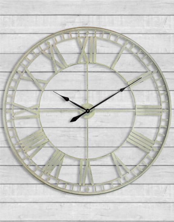 Product photograph of Large Antique Skeleton Wall Clock - 120cm X 120cm from Choice Furniture Superstore.