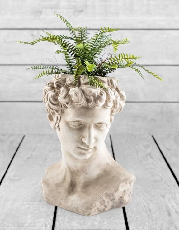 Product photograph of David Bust Flower Pot from Choice Furniture Superstore.