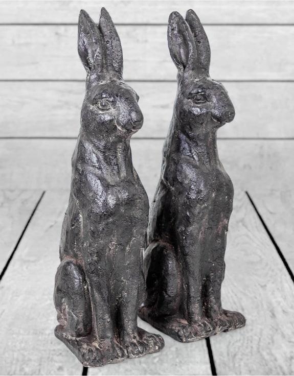 Product photograph of Pair Of Large Rabbit Figures from Choice Furniture Superstore.