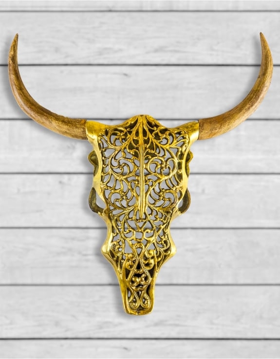 Product photograph of Tribal Bison Wall Head from Choice Furniture Superstore.