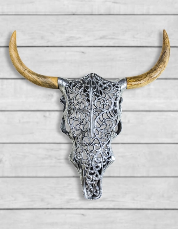 Product photograph of Tribal Bison Wall Head from Choice Furniture Superstore.