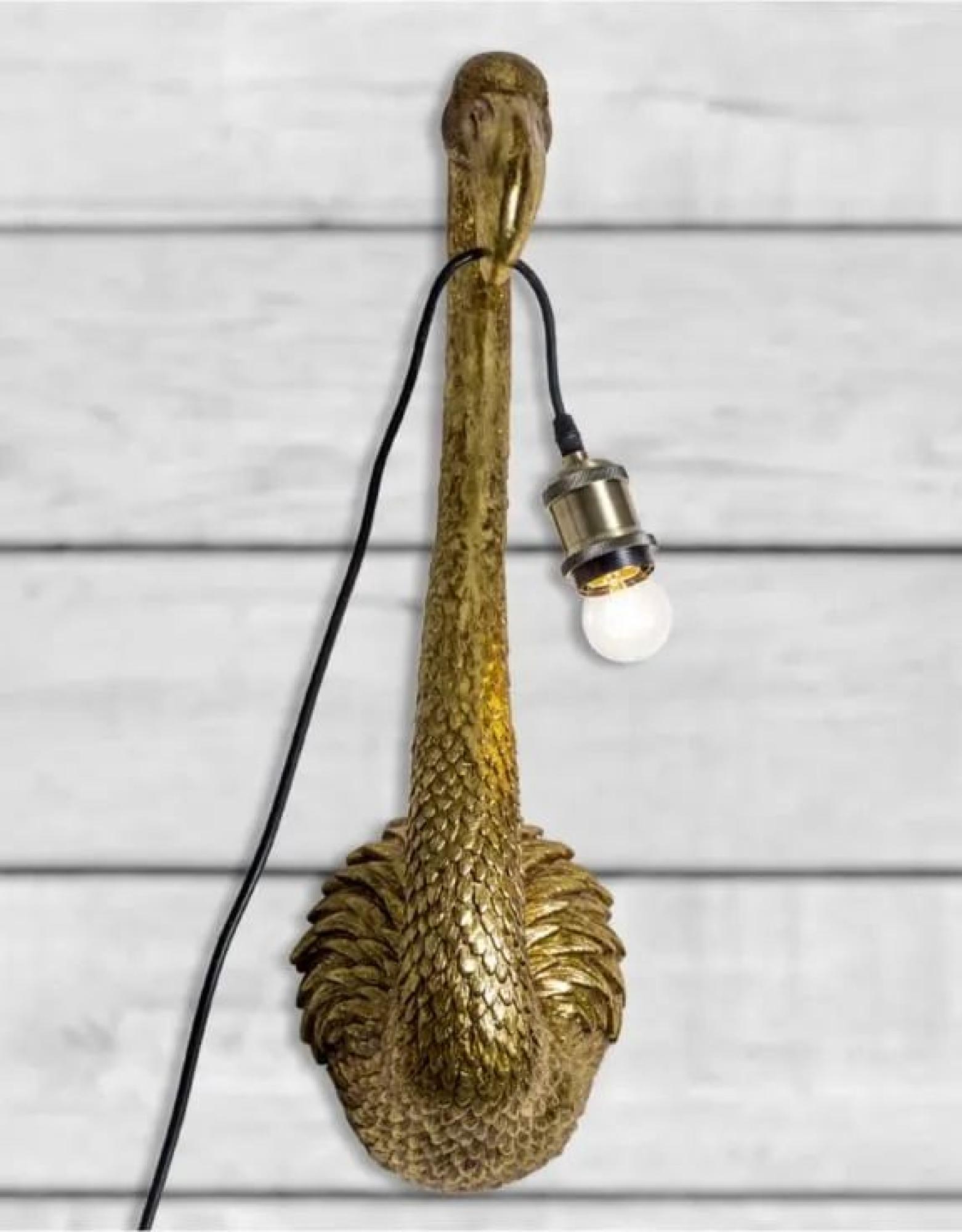 Product photograph of Antique Flamingo Head Wall Lamp from Choice Furniture Superstore.