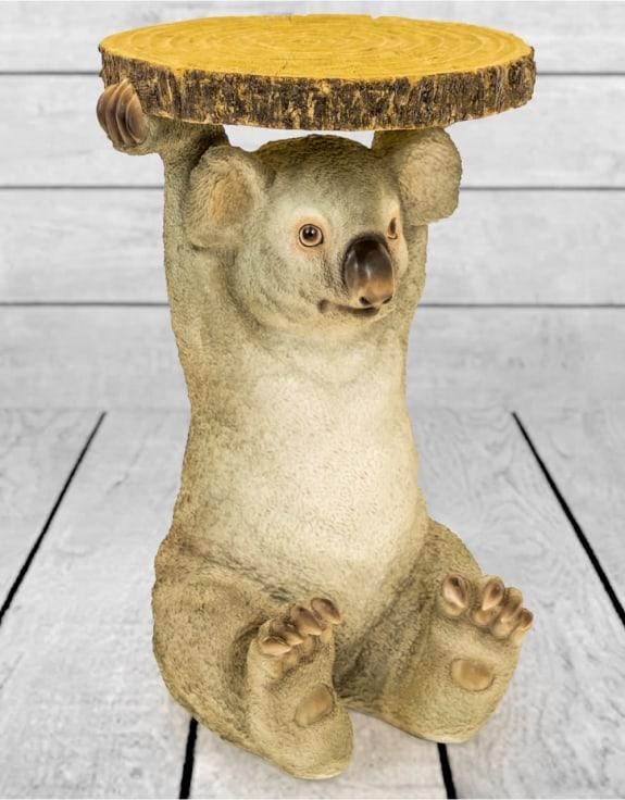 Product photograph of Koala Holding Trunk Slice Side Table from Choice Furniture Superstore.