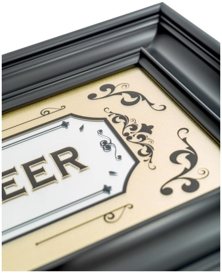 Product photograph of Large Mirrored Wish You Were Beer Wall Sign from Choice Furniture Superstore.