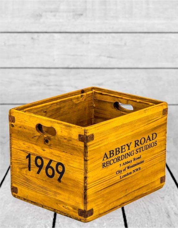 Product photograph of Set Of 2 Abbey Road Lp Record Storage Boxes from Choice Furniture Superstore.