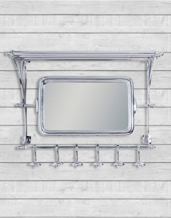 Product photograph of Luggage Rack With Mirror And Hooks from Choice Furniture Superstore.