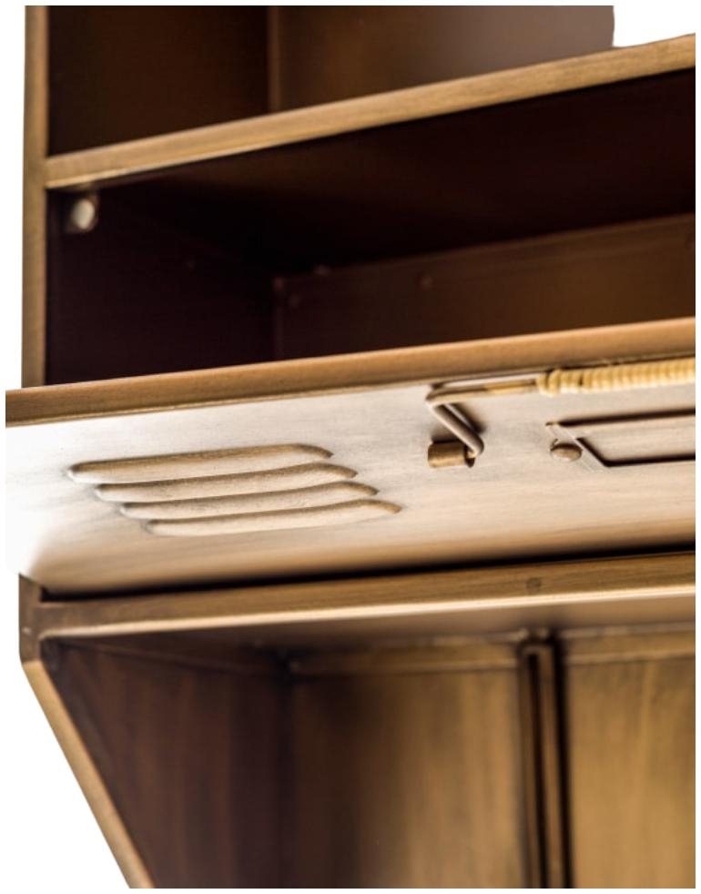 Product photograph of Brushed Antique Gold Wall Unit from Choice Furniture Superstore.