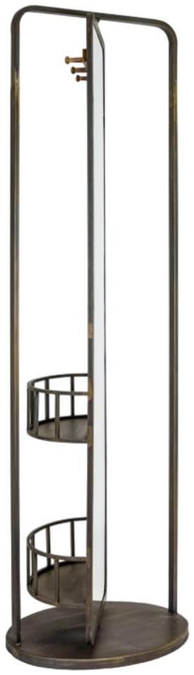 Product photograph of Industrial Revolving Freestanding Storage Mirror from Choice Furniture Superstore.