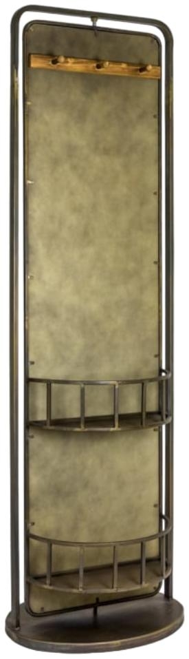 Product photograph of Industrial Revolving Freestanding Storage Mirror from Choice Furniture Superstore.