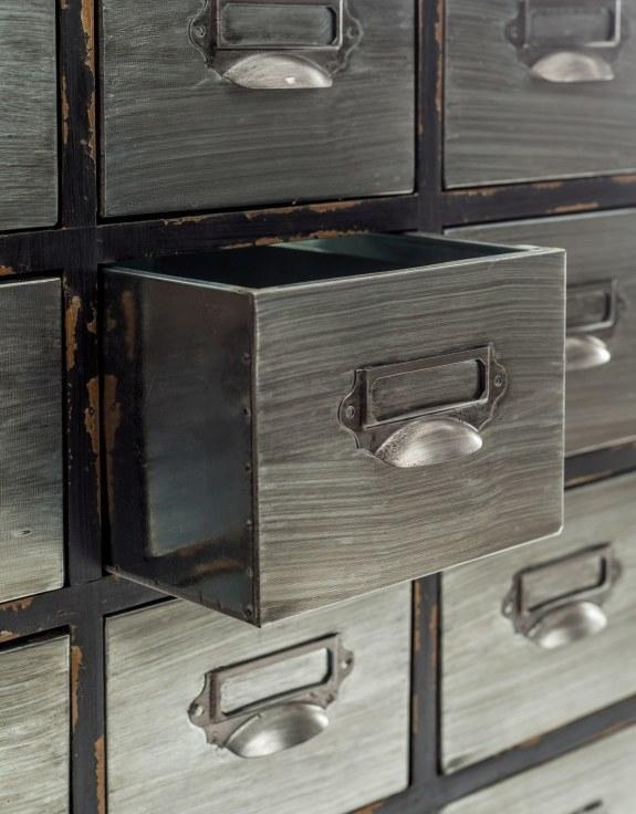 Product photograph of Brushed Multi Drawer Apothecary Cabinet from Choice Furniture Superstore.