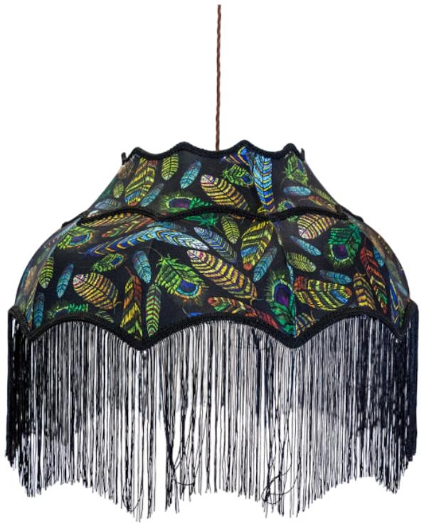 Product photograph of Frilled Lamp Shade from Choice Furniture Superstore.