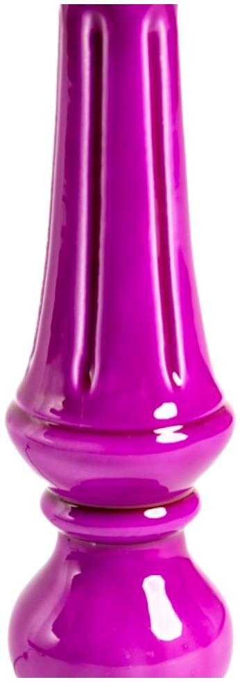 Product photograph of Purple Gloss Wooden Table Lamp With Metallic-lined Velvet Shade from Choice Furniture Superstore.