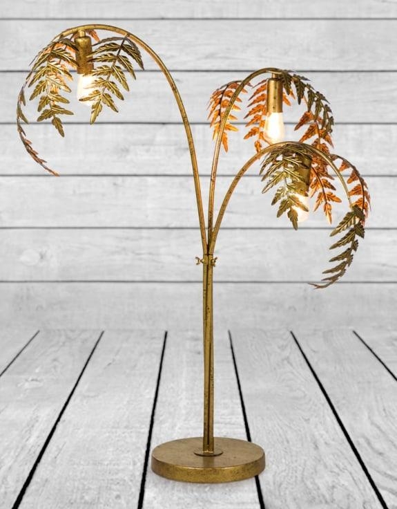 Product photograph of Palm Leaf Table Lamp from Choice Furniture Superstore.