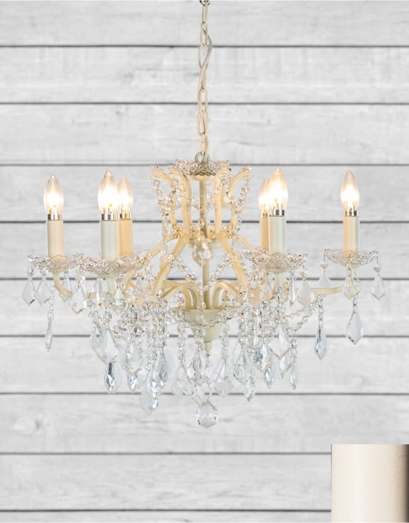 Product photograph of 6 Branch Shallow Chandelier from Choice Furniture Superstore.