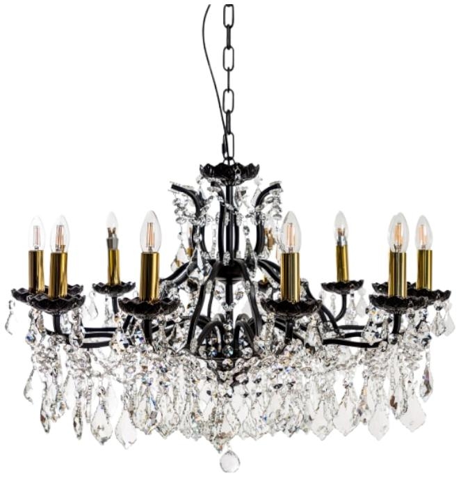 Product photograph of 12 Branch Shallow Chandelier from Choice Furniture Superstore.