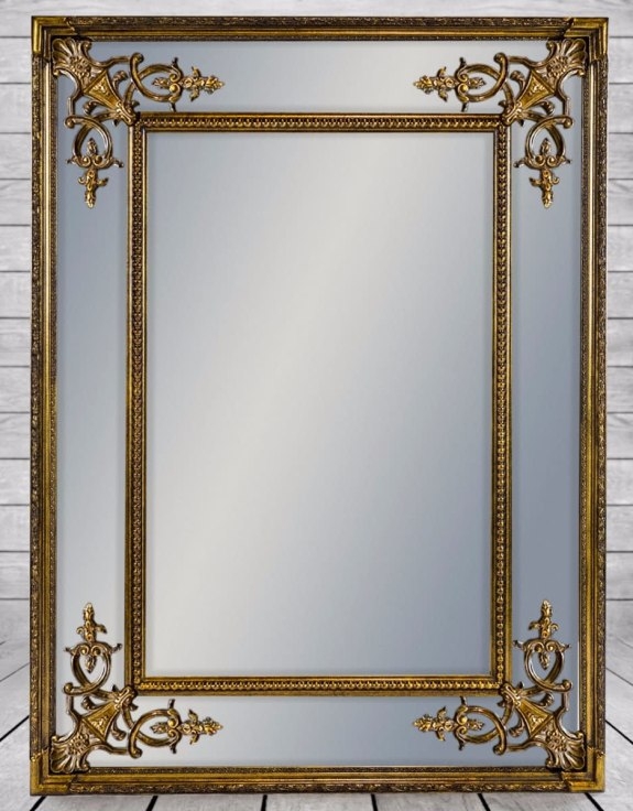 Product photograph of Square French Mirror - 88cm X 120cm from Choice Furniture Superstore.