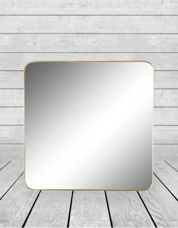 Product photograph of Large Square Gold Framed Arden Wall Mirror - 70 7cm X 70 7cm from Choice Furniture Superstore.