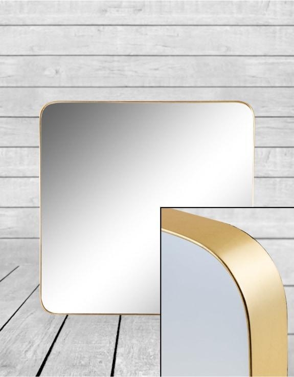 Product photograph of Large Square Gold Framed Arden Wall Mirror - 70 7cm X 70 7cm from Choice Furniture Superstore.