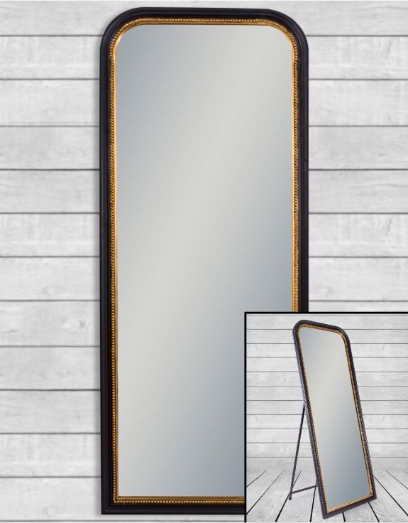 Product photograph of Antique Beaded Dressing Mirror - 64cm X 163cm from Choice Furniture Superstore.