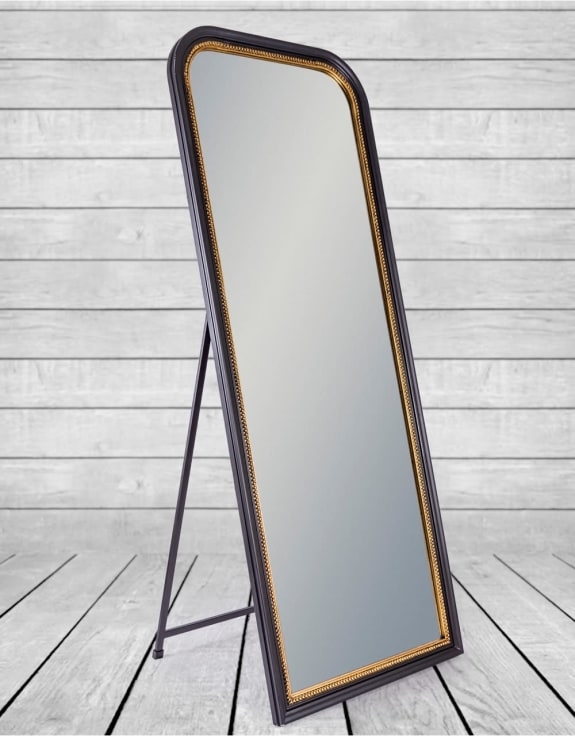 Product photograph of Antique Beaded Dressing Mirror - 64cm X 163cm from Choice Furniture Superstore.