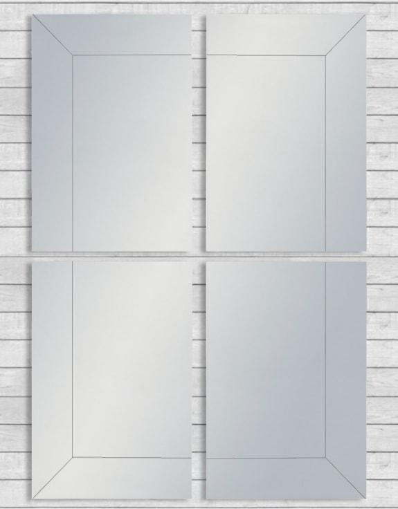 Extra Large 4Pc Venetian Corner Panel Mirror - 60cm x 90cm