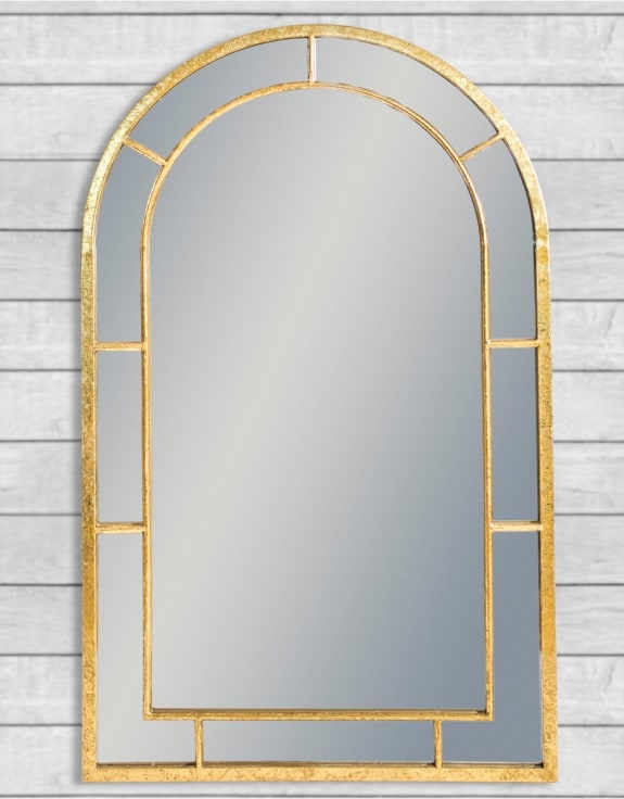 Product photograph of Antique Medium Arch Window Mirror - 48cm X 80cm from Choice Furniture Superstore.