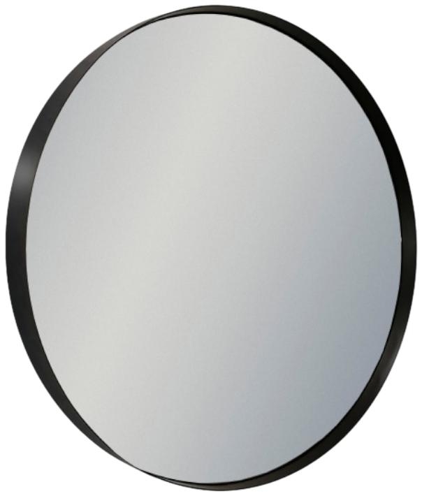 Product photograph of Large Round Matt Black Framed Mirror - 76cm X 76cm from Choice Furniture Superstore.