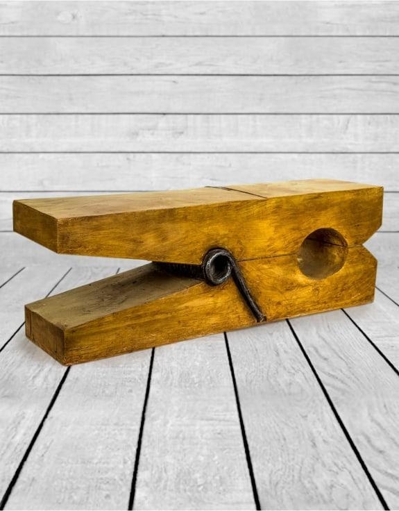 Product photograph of Giant Wooden Effect Clothes Peg Table from Choice Furniture Superstore.