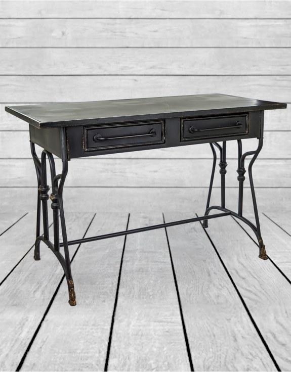 Product photograph of Black Verne Industrial Desk from Choice Furniture Superstore.