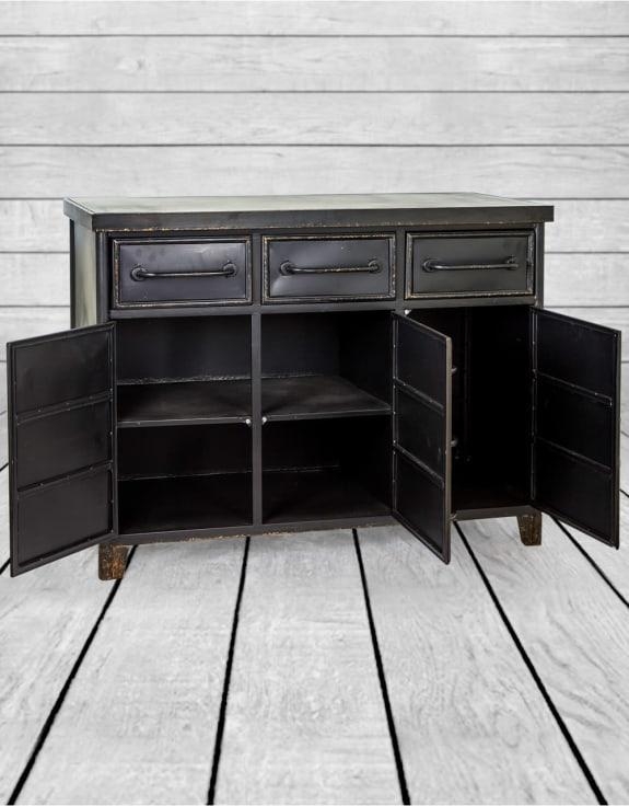 Product photograph of Black Verne Multi Drawer Sideboard from Choice Furniture Superstore.