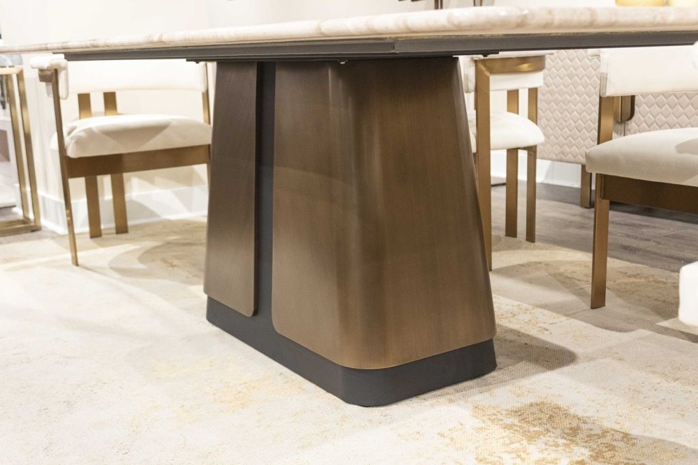 Product photograph of Stone International Compass Marble Top Dining Table from Choice Furniture Superstore.