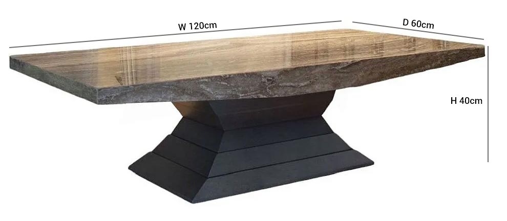 Product photograph of Stone International Opera Marble And Wood Coffee Table from Choice Furniture Superstore.