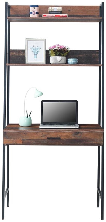 Product photograph of Abbey Rustic Oak 1 Drawer Desk from Choice Furniture Superstore.