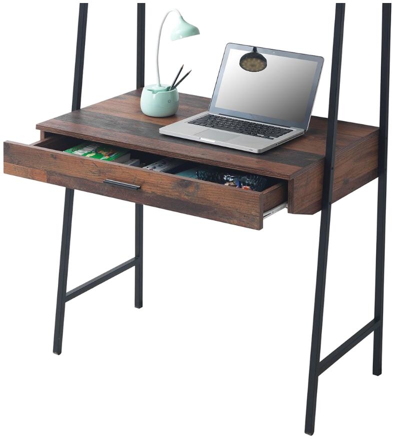 Product photograph of Abbey Rustic Oak 1 Drawer Desk from Choice Furniture Superstore.