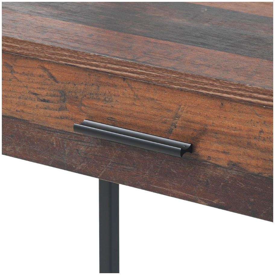 Product photograph of Abbey Rustic Oak 1 Drawer Desk from Choice Furniture Superstore.