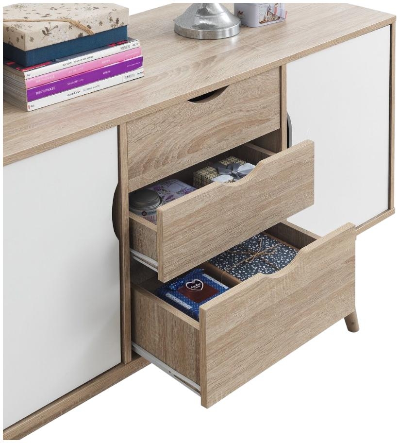 Product photograph of Alford 2 Door 3 Drawer Sideboard from Choice Furniture Superstore.