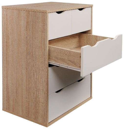 Product photograph of Alton White 3 2 Drawer Chest from Choice Furniture Superstore.