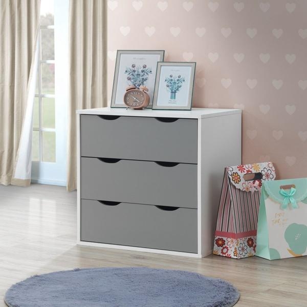 Product photograph of Alton White 3 Drawer Chest from Choice Furniture Superstore.