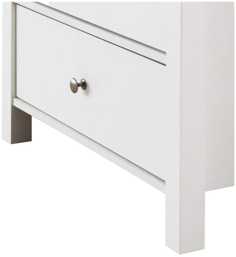 Product photograph of Astbury White And Oak 3 Drawer Chest from Choice Furniture Superstore.