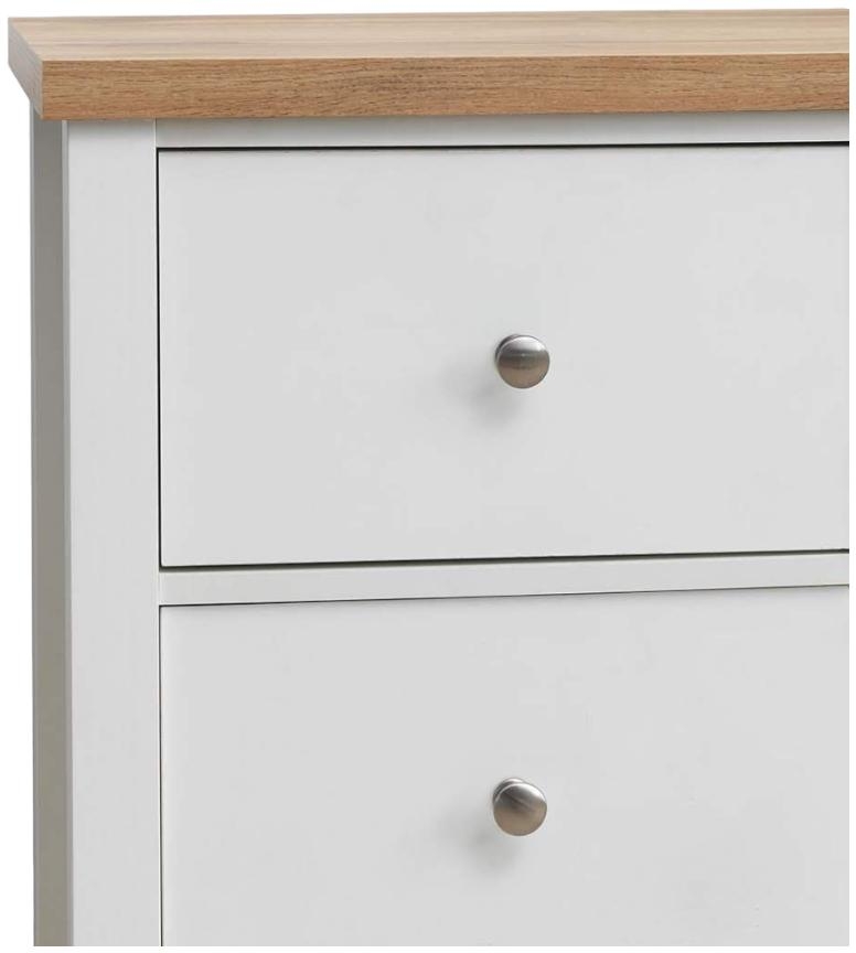 Product photograph of Astbury White And Oak 2 3 Drawer Chest from Choice Furniture Superstore.