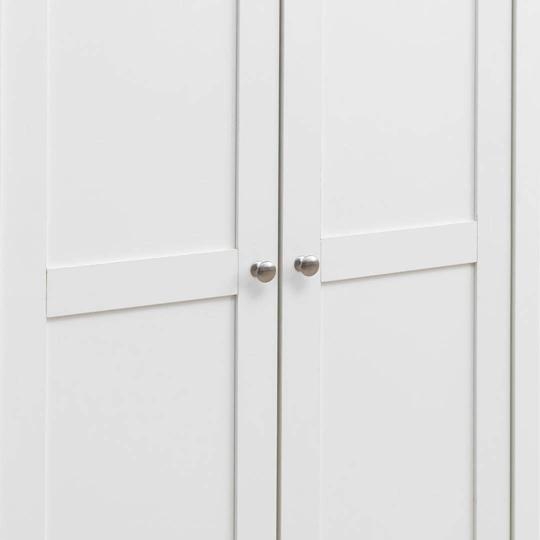 Product photograph of Astbury White And Oak 2 Door Wardrobe from Choice Furniture Superstore.