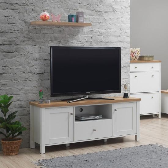 Product photograph of Astbury White 150cm Tv Unit from Choice Furniture Superstore.