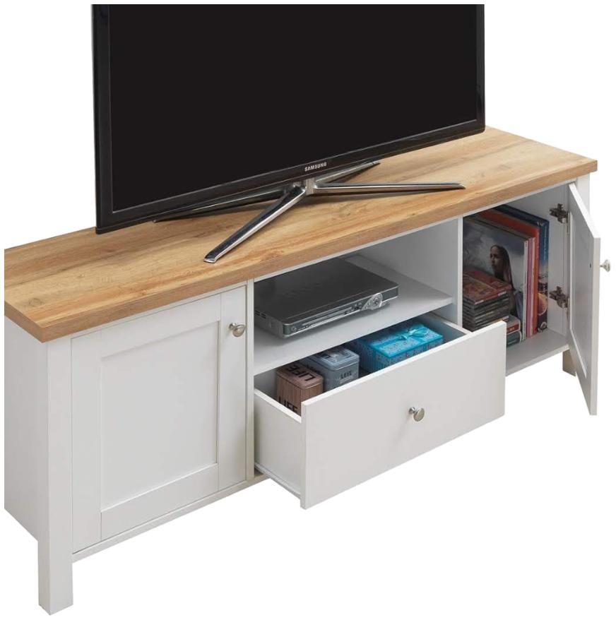 Product photograph of Astbury White 150cm Tv Unit from Choice Furniture Superstore.
