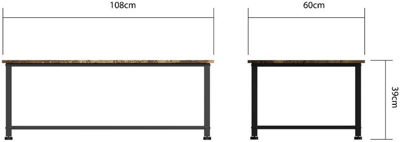 Product photograph of Bala Living Rustic Oak Coffee Table from Choice Furniture Superstore.