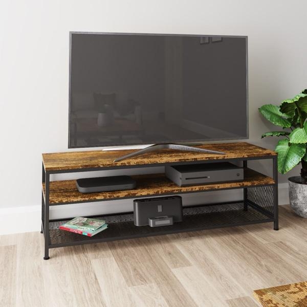 Product photograph of Bala Living Rustic Oak Tv Stand from Choice Furniture Superstore.