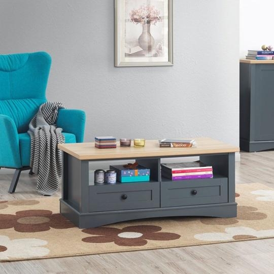 Product photograph of Carden 2 Drawer Coffee Table from Choice Furniture Superstore.