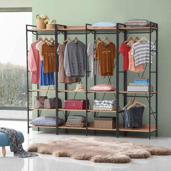 Product photograph of Claire 4 Open Shelves Wardrobe from Choice Furniture Superstore.